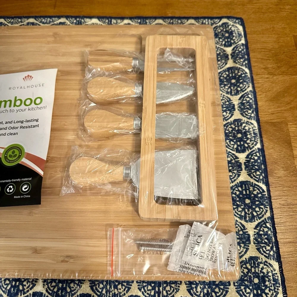RoyalHouse Bamboo Cheese‎ Board Set